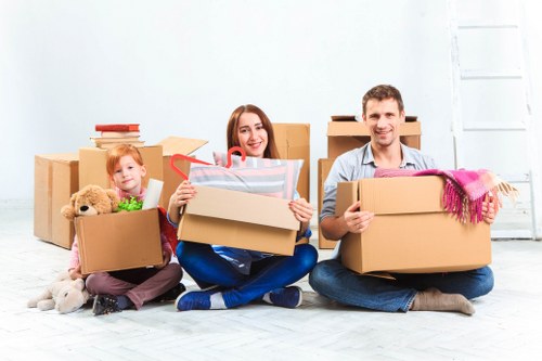 Movers working on a residential move in Frognal