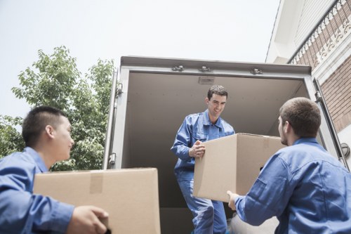House movers helping with a residential move in Frognal
