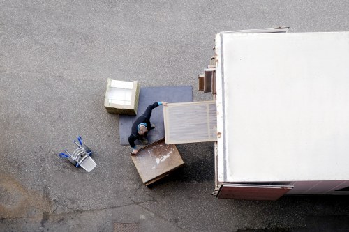Prepared moving boxes and furniture for a Frognal relocation