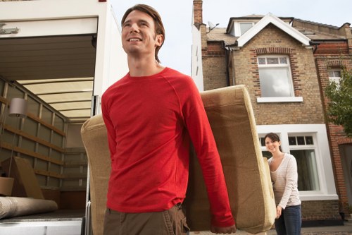 Local house movers navigating parking and access near Frognal properties