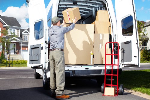 Removal van prepared for a flat or house move in Frognal