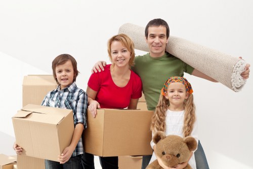Furniture pick-up and delivery load being handled