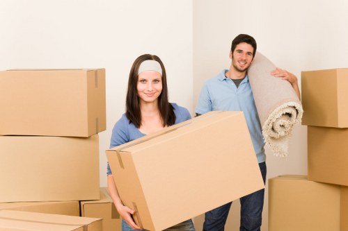Frognal removal job example showing furniture and boxes from a residential flat