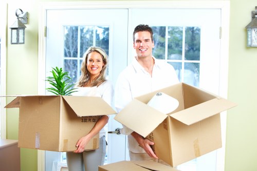 Office moving team working in a Frognal commercial property