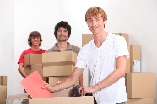 Careful loading of furniture during a Frognal van move