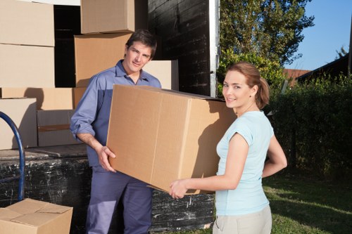 Local movers handling office furniture in Frognal