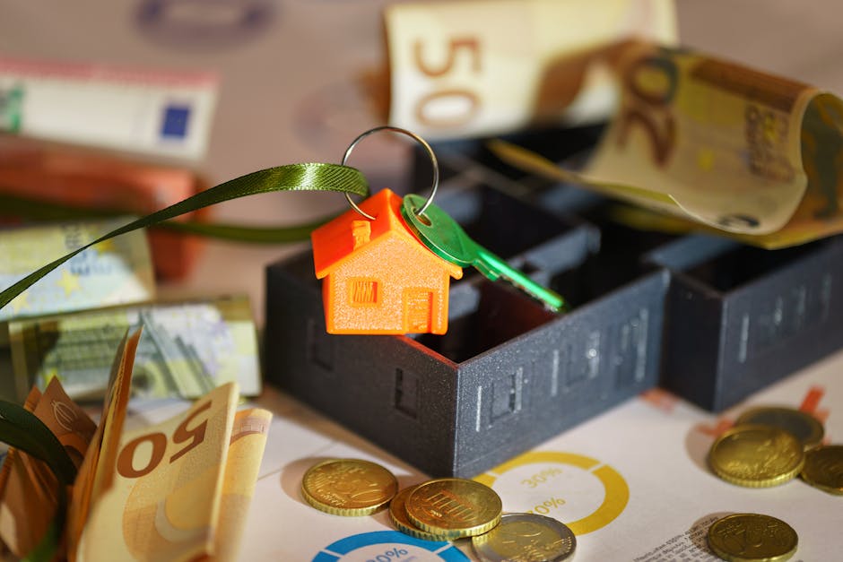 A row of four waste recycling bins positioned outdoors on a concrete surface inside a property, aligned along a black metal stand. The first bin is blue with a lid, marked with a recycling symbol and 